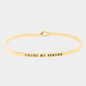 Your My Person Engraved Mantra Bracelet